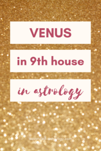 Venus in 9th house