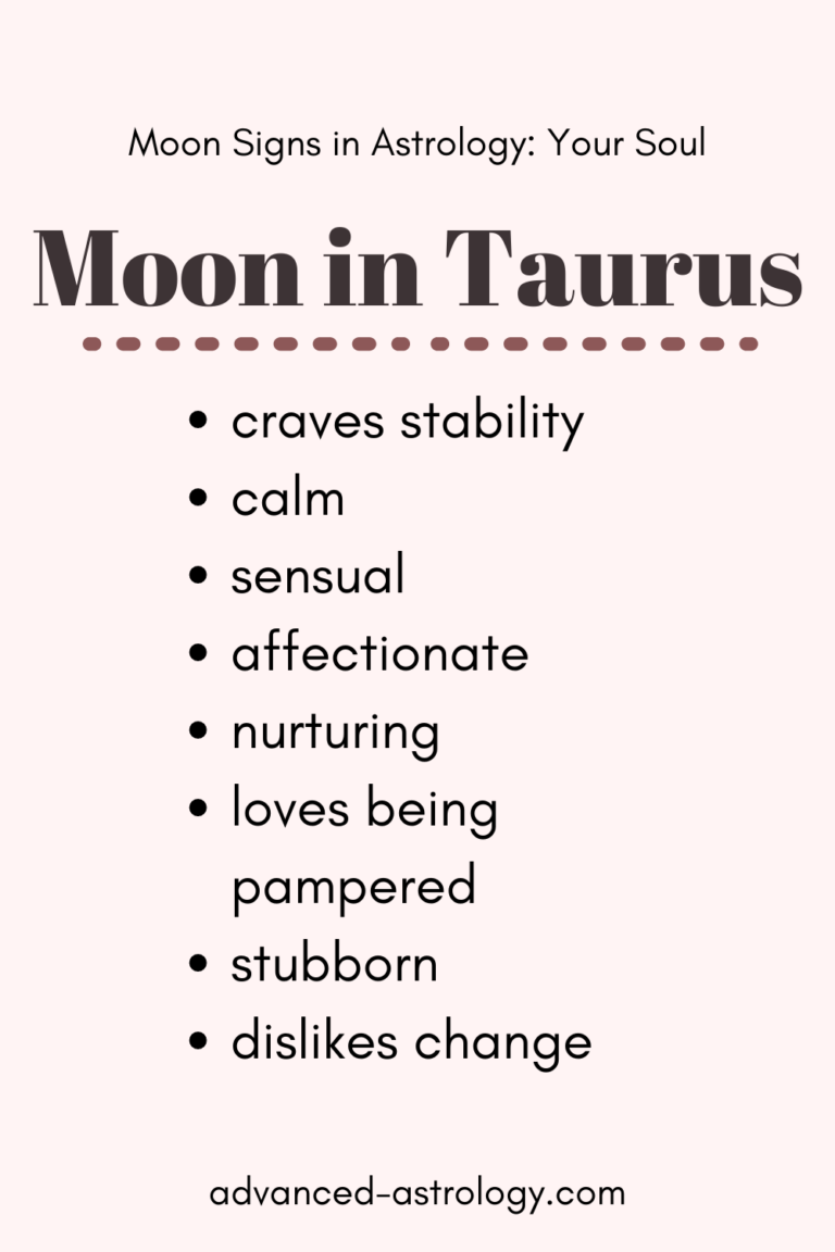 Moon in Taurus Natal Strengths, Weaknesses, Soul Connection Astrology