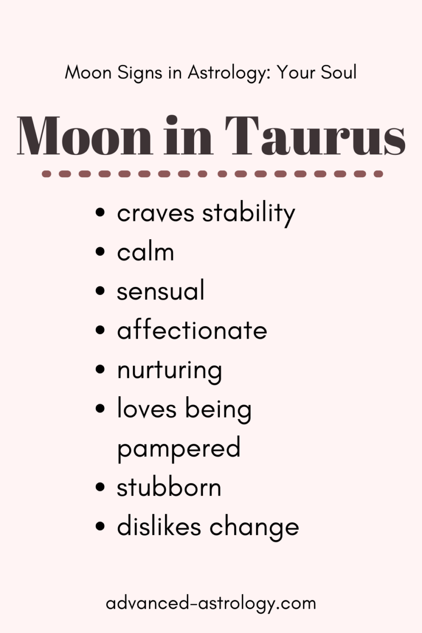 Moon in Taurus Natal: Strengths, Weaknesses, Soul Connection - Astrology