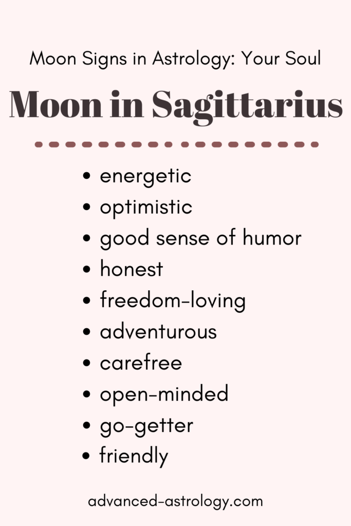 Moon in Sagittarius Natal Personality Traits Strengths Weaknesses