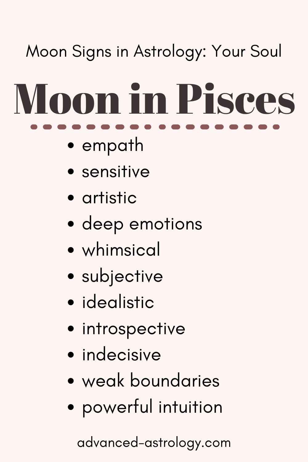 Pisces Moon Placement PELAJARAN