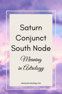 Saturn conjunct south node