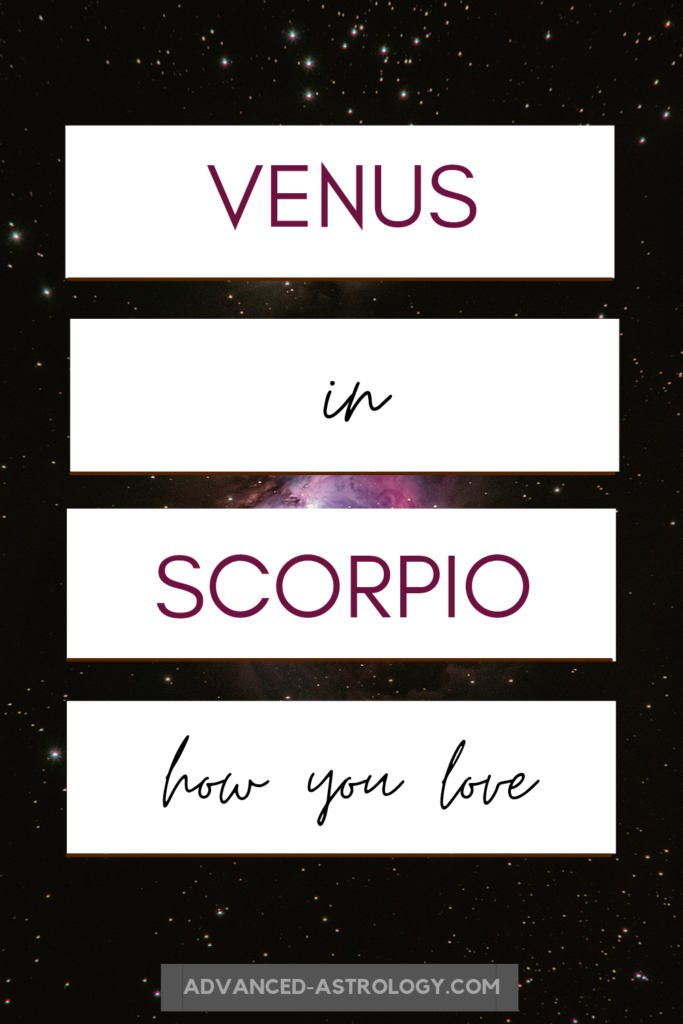 Venus in Scorpio

