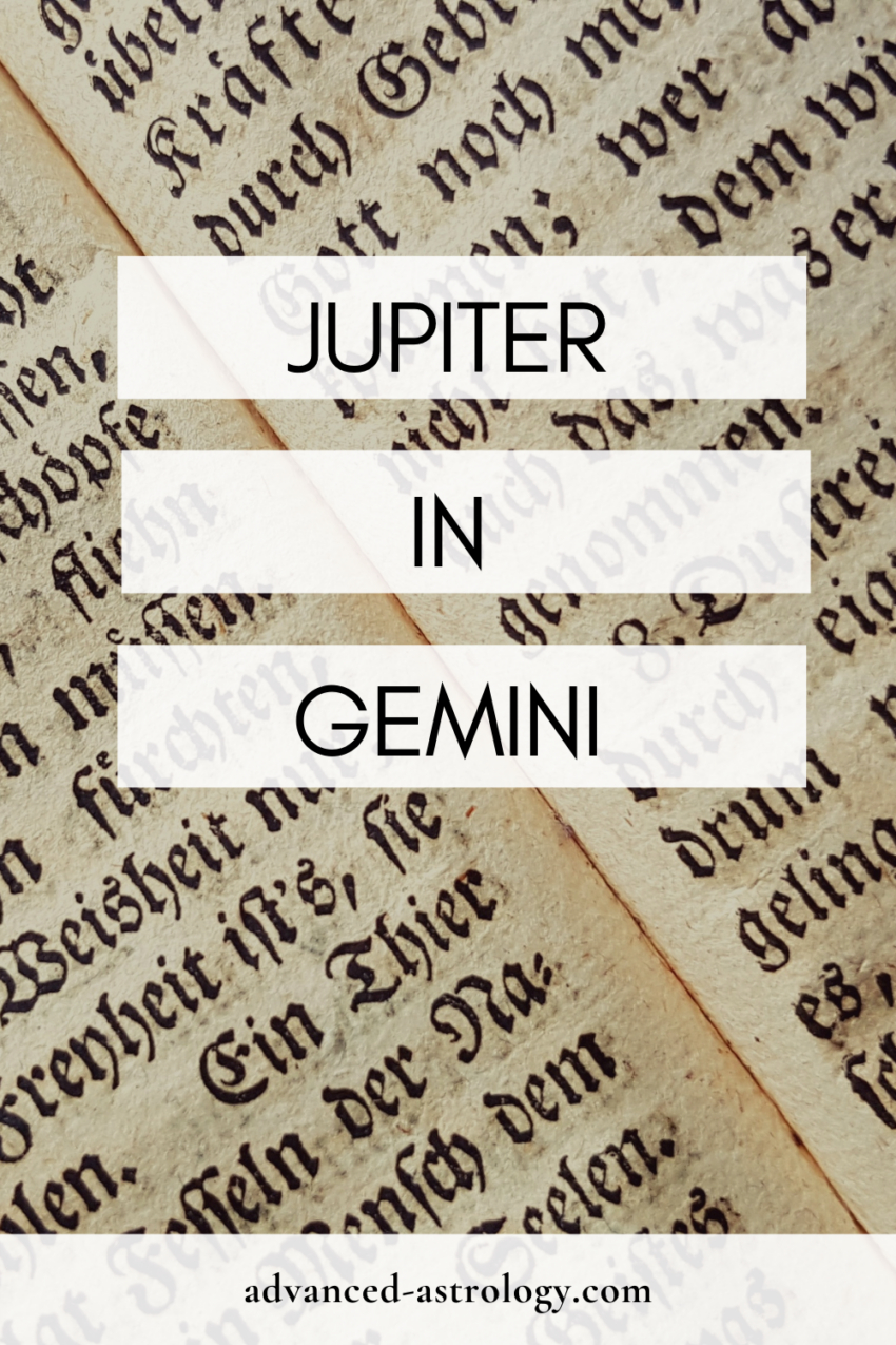 Jupiter in Gemini in the Birth Chart Astrology