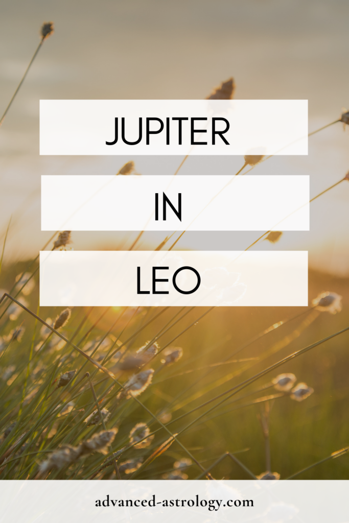 Jupiter in Leo Natal Meaning Astrology