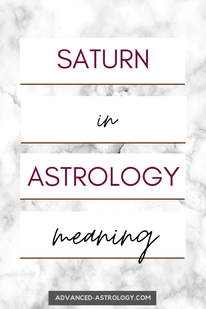 Saturn in astrology meaning