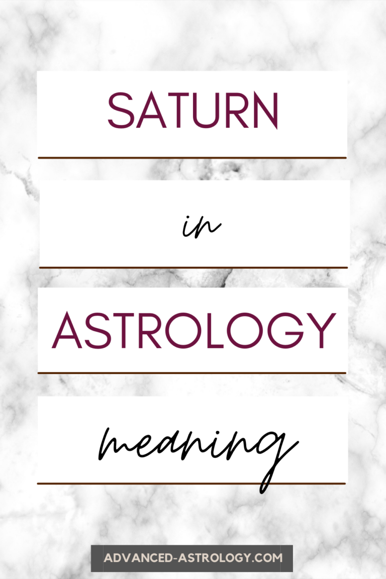 what does saturn in astrology mean