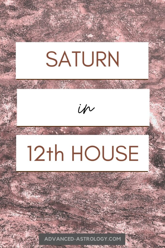 Saturn in 12th house