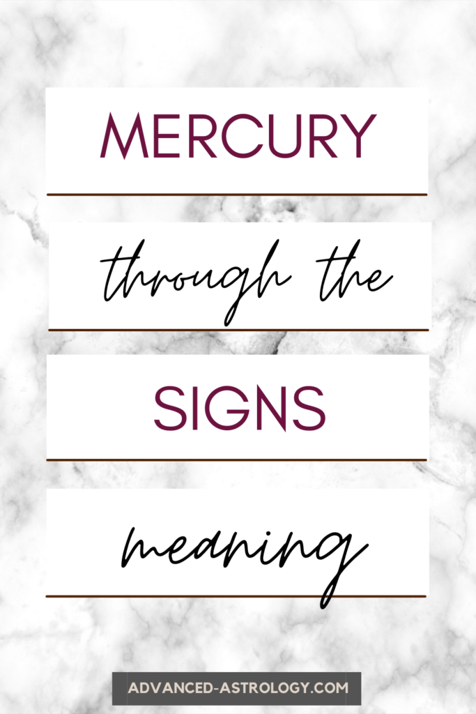 mercury in signs