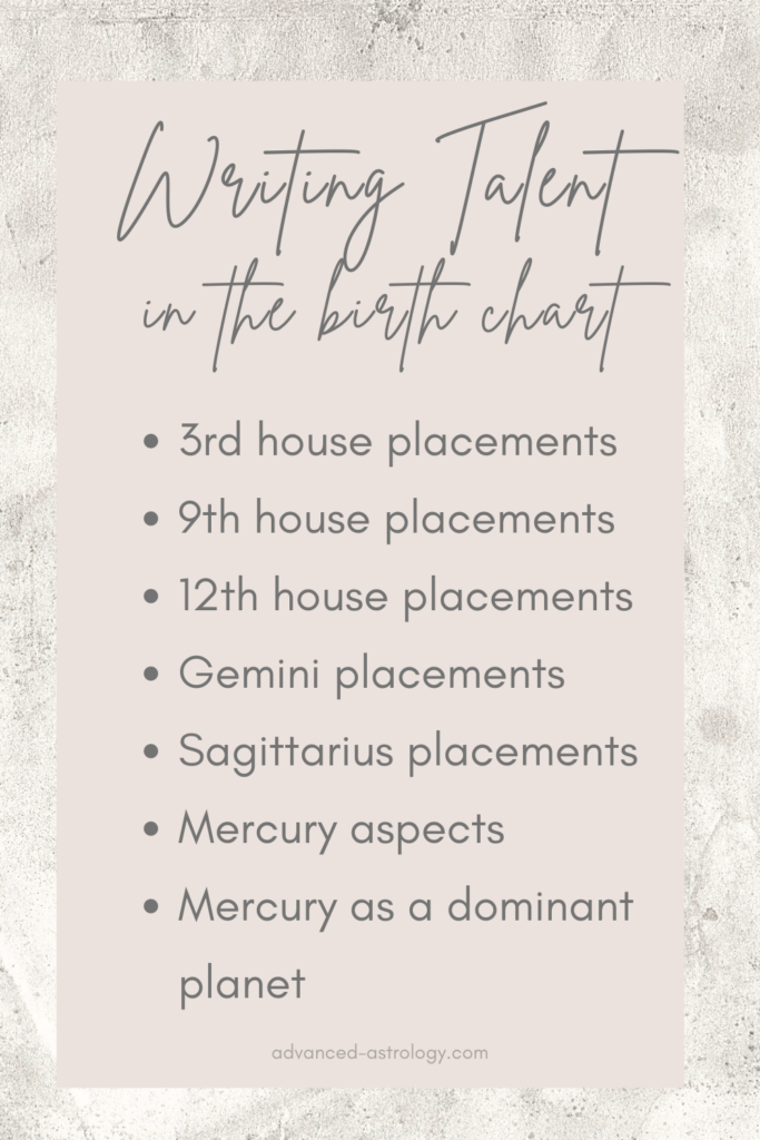 writing talent in astrology