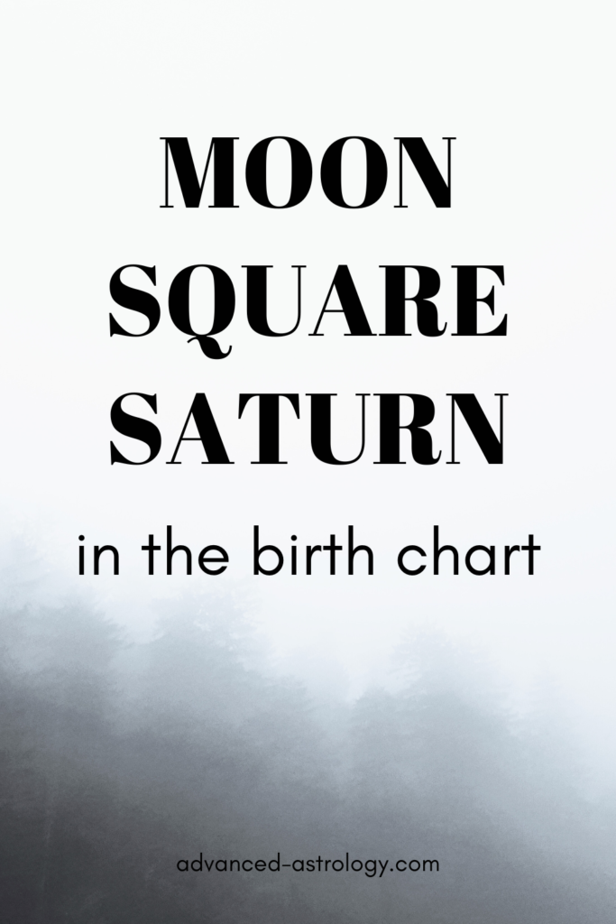 Moon square Saturn natal