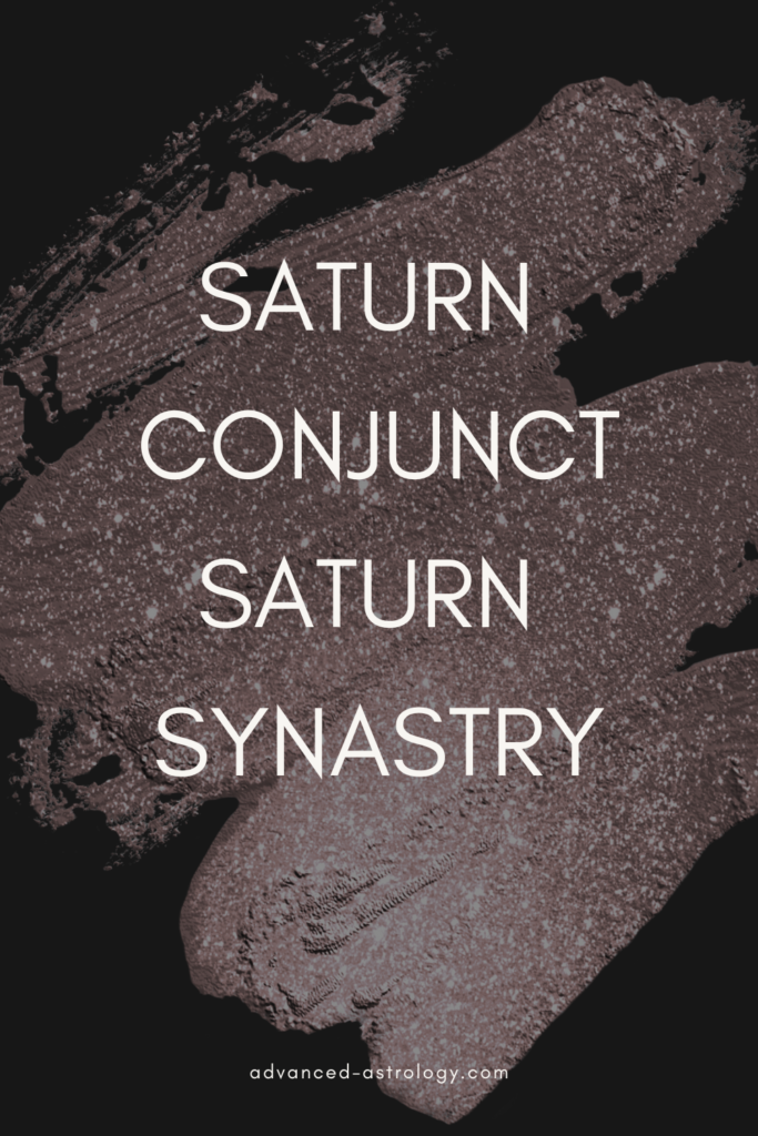 Saturn conjunct Saturn synastry