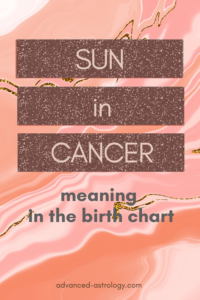 Sun in Cancer natal