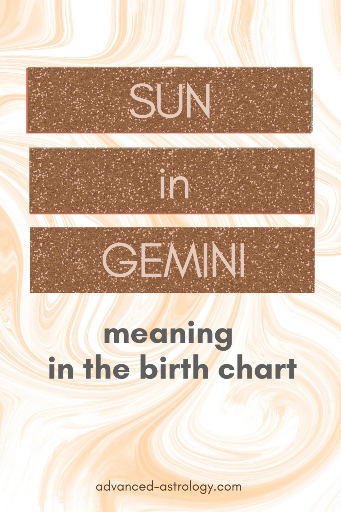 Sun in Gemini natal