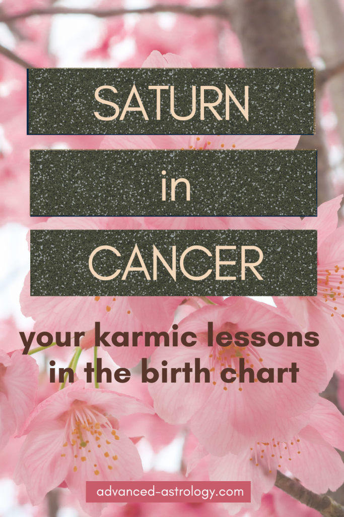 Saturn in Cancer natal