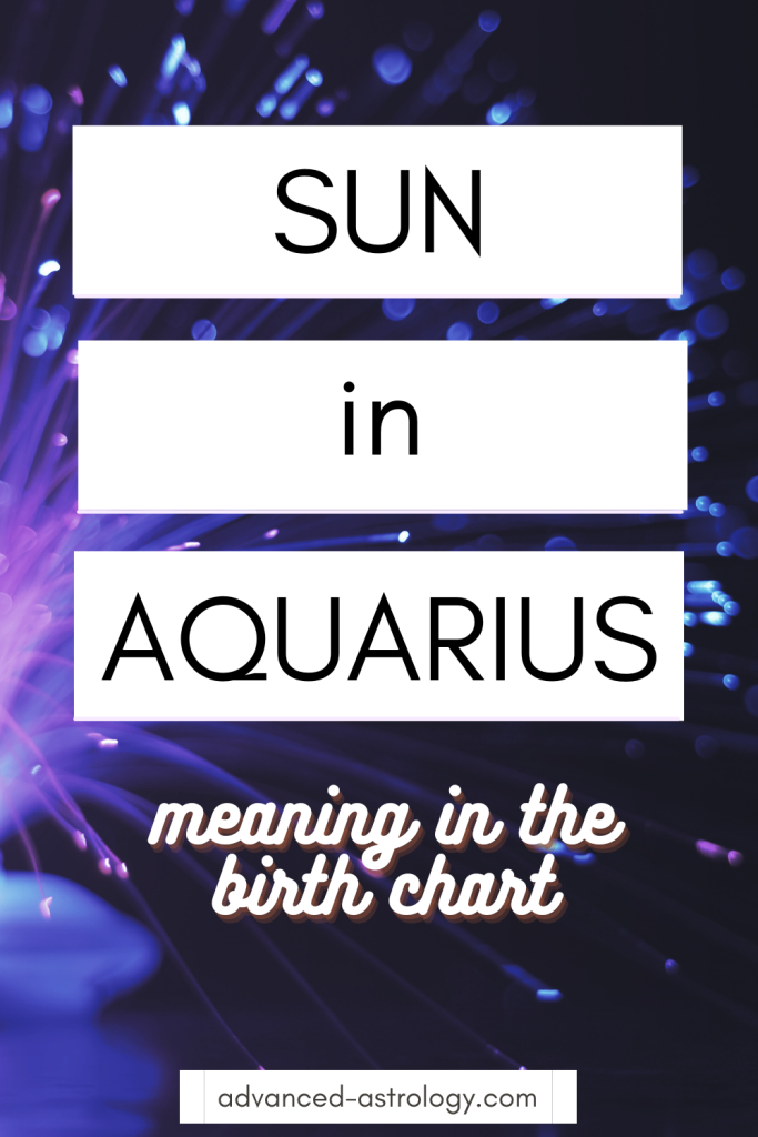 Sun in Aquarius natal