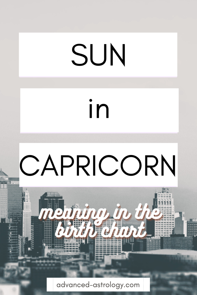 Sun in Capricorn natal