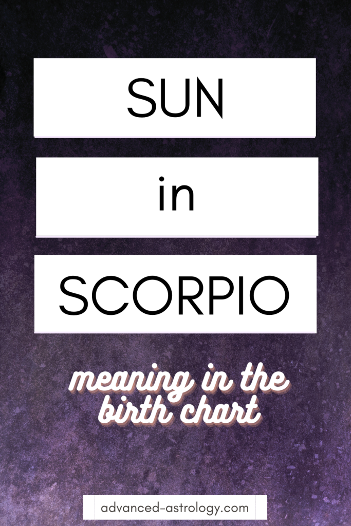 Sun in Scorpio natal