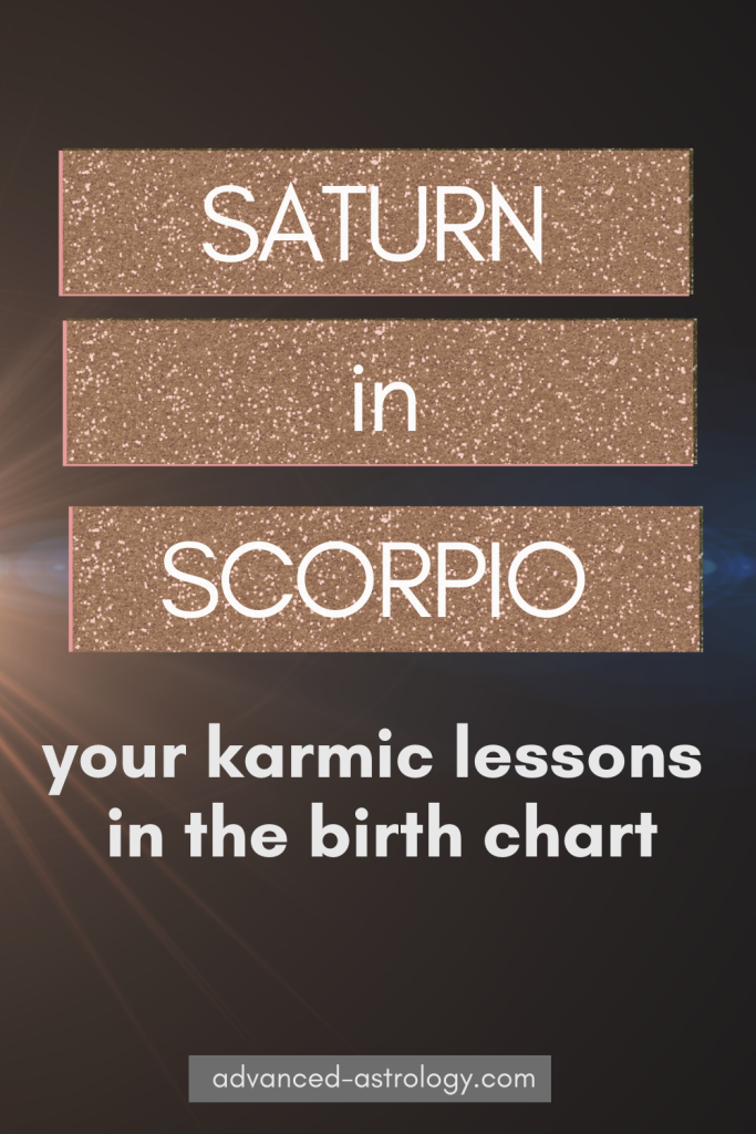 Saturn in Scorpio natal