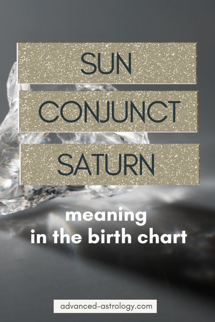 Sun conjunct Saturn natal