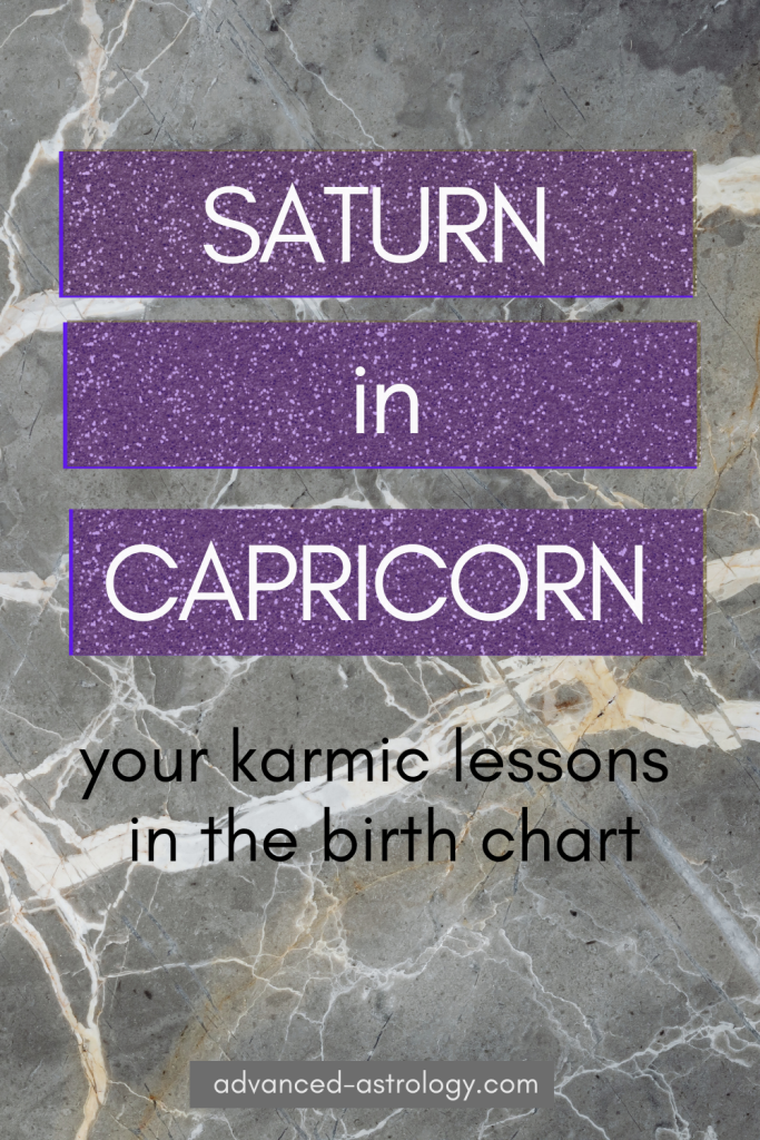 Saturn in Capricorn natal