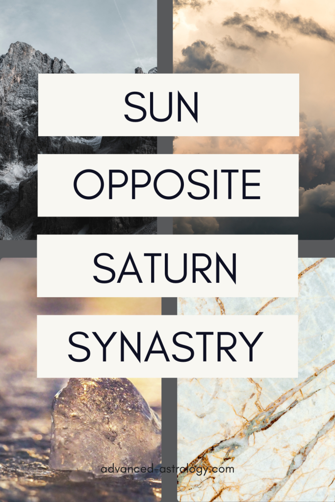 Sun opposite Saturn synastry